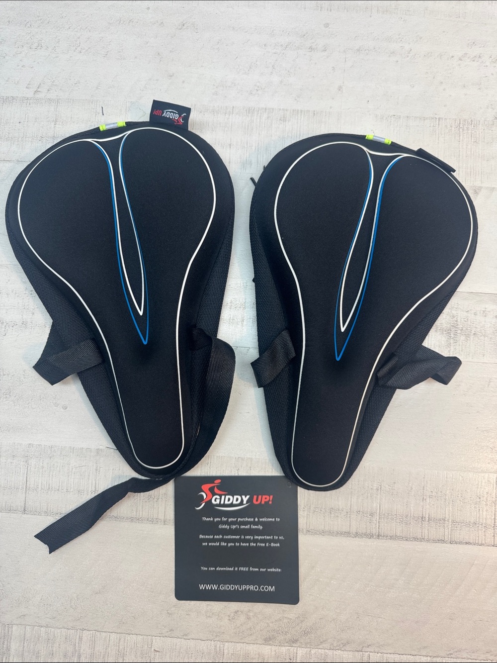 Set of 2 Giddy Up!Bike Seat Cover - Extra Soft Bike Saddle Gel Cushion men/women